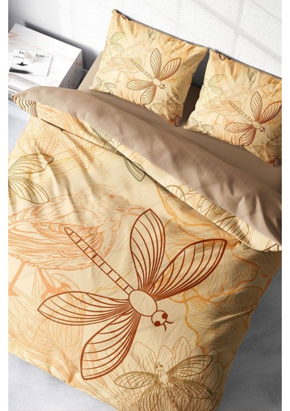 Çift Kişilik Sık Dokuma Pamuk Saten 3D Özel Tasarım Yusufçuk Nevresim Takımı