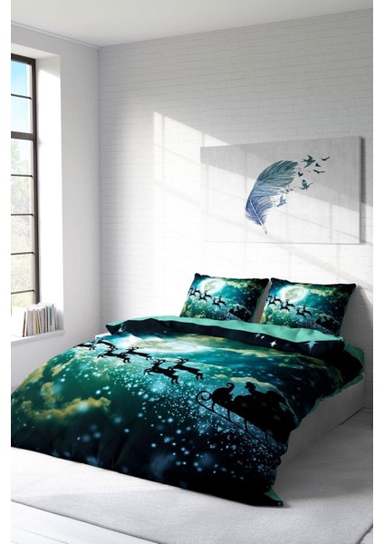 Çift Kişilik Sık Dokuma Pamuk Saten 3D Özel Tasarım Ny Deer Nevresim Takımı fiyatları