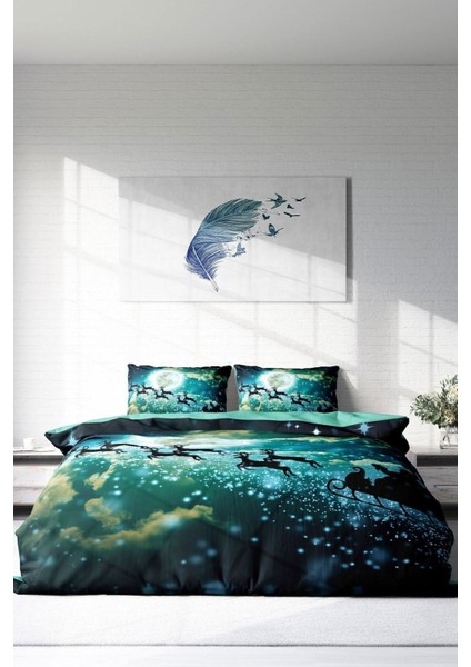 Çift Kişilik Sık Dokuma Pamuk Saten 3D Özel Tasarım Ny Deer Nevresim Takımı modelleri