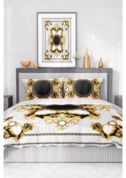 Pamuk Saten Lastikli Çarşaf Deluxe Koleksiyon Çift Kişilik 3D Brand Nevresim Takımı fırsatları