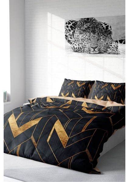 Doğal Pamuk Çift Kişilik 3D Digital Paper Geometric Nevresim Takımı fiyatları