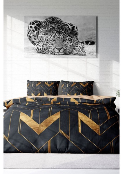 Doğal Pamuk Çift Kişilik 3D Digital Paper Geometric Nevresim Takımı modelleri