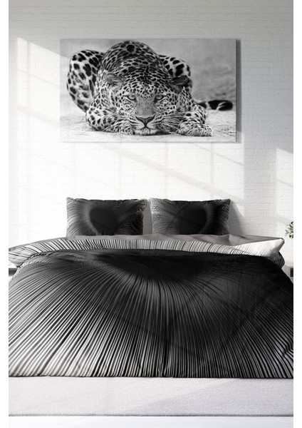 Doğal Pamuk Çift Kişilik 3D Digital Gray Wortex Nevresim Takımı modelleri