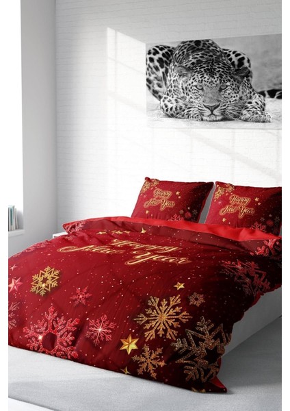 Yılbaşı Nevresim Takım Doğal Pamuk Merry Christmas Çift Kişilik Crystal Nevresim Takımı fiyatları