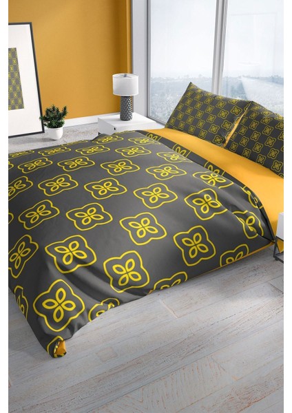 Mosaic 3D Pamuk Saten Çift Kişilik Nevresim Seti Nevresim Takımı