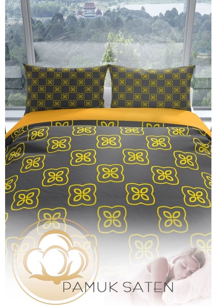 Mosaic 3D Pamuk Saten Çift Kişilik Nevresim Seti Nevresim Takımı fırsatları