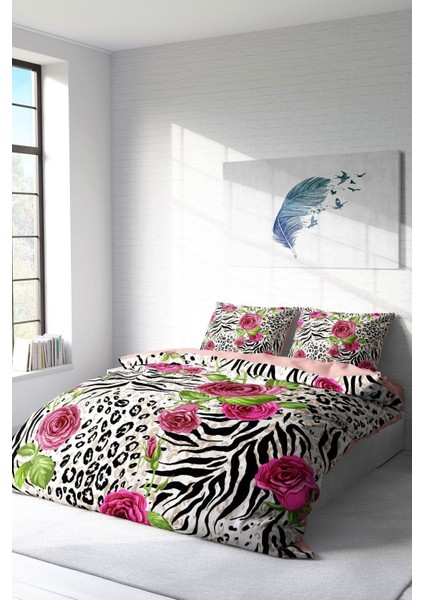 Çift Kişilik Sık Dokuma Pamuk Saten 3D Özel Tasarım Black Blob Nevresim Takımı fiyatları