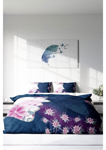 Çift Kişilik Sık Dokuma Pamuk Saten 3D Özel Tasarım Kadınlar Günü Iı Nevresim Takımı modelleri