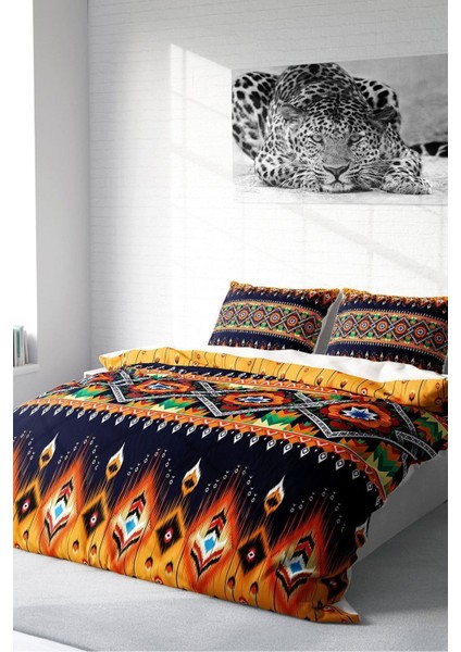 Çift Kişilik Sık Dokuma Pamuk Saten 3D Özel Tasarım Oriental Ethnic Nevresim Takımı fiyatları