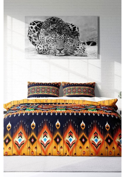 Çift Kişilik Sık Dokuma Pamuk Saten 3D Özel Tasarım Oriental Ethnic Nevresim Takımı modelleri