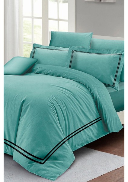 Çift Kişilik Sık Dokuma Pamuk Saten 3D Özel Tasarım Luxury Su Yeşili Nevresim Takımı fiyatları