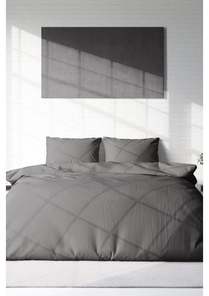 Doğal Pamuk Çift Kişilik 3D Digital Gri Lux Pamuk Ranforce Nevresim Takımı modelleri