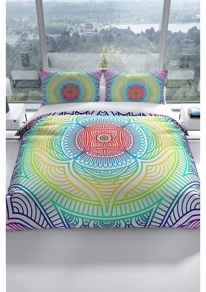 Rainbow 3D Pamuk Saten Çift Kişilik Nevresim Seti Nevresim Takımı fiyatları