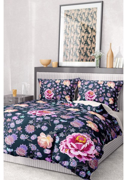 Pamuk Saten Lastikli Çarşaf Deluxe Çift Kişilik 3D Lotus Nevresim Takımı modelleri