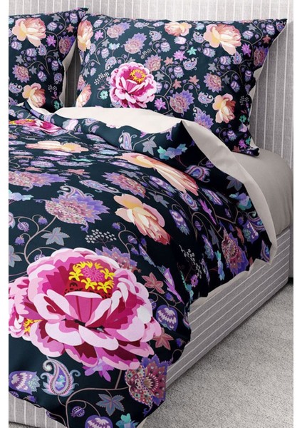 Pamuk Saten Lastikli Çarşaf Deluxe Çift Kişilik 3D Lotus Nevresim Takımı fırsatları