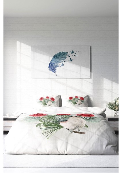 Çift Kişilik Sık Dokuma Pamuk Saten 3D Özel Tasarım Big Birdy Nevresim Takımı modelleri