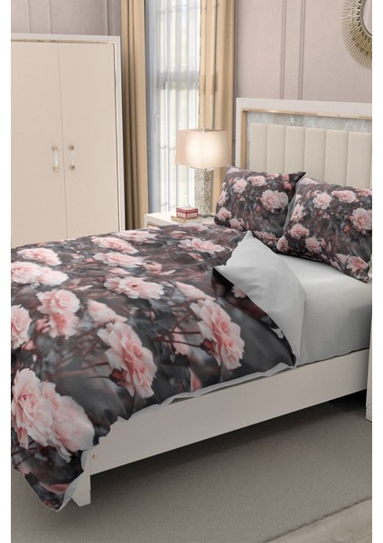 Çift Kişilik Lastikli Çarşaflı Pamuk Saten 3D Güllü Nevresim Güz Nevresim Takımı fiyatları