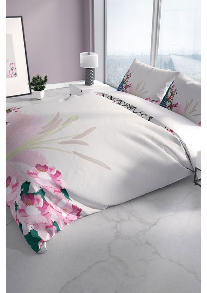 Peacock 3D Pamuk Saten Çift Kişilik Nevresim Seti Nevresim Takımı