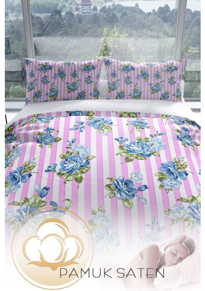 Blueline 3D Pamuk Saten Çift Kişilik Nevresim Seti Nevresim Takımı fırsatları