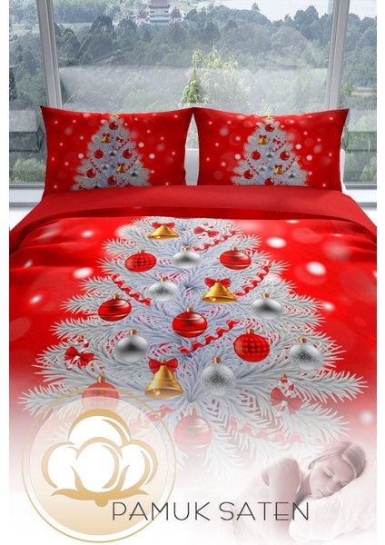 Ny Pine 3D Pamuk Saten Çift Kişilik Nevresim Seti Nevresim Takımı fırsatları