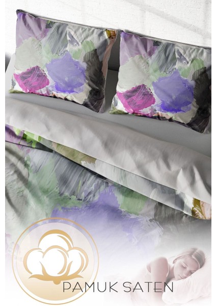 Çift Kişilik Sık Dokuma Pamuk Saten 3D Özel Tasarım Brush Modern Nevresim Takımı fırsatları