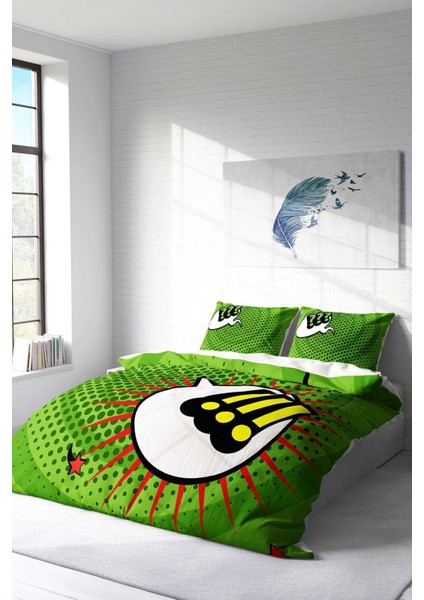 Çift Kişilik Sık Dokuma Pamuk Saten 3D Özel Tasarım Attention Please Nevresim Takımı fiyatları