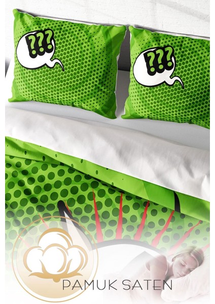 Çift Kişilik Sık Dokuma Pamuk Saten 3D Özel Tasarım Attention Please Nevresim Takımı fırsatları