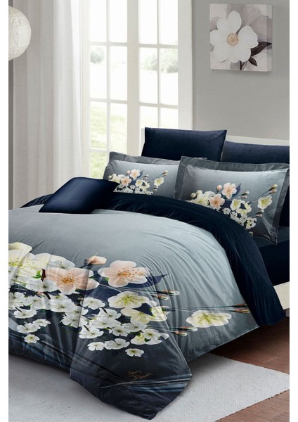 Çift Kişilik Sık Dokuma Pamuk Saten 3D Özel Tasarım Çiçekli Orkide Nevresim Takımı modelleri