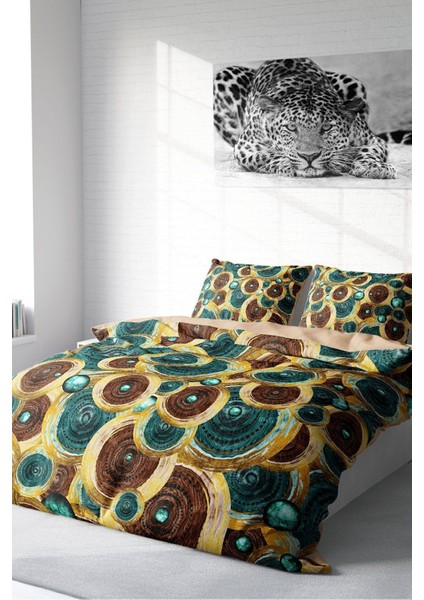 Lastikli Çarşaflı Pamuk Saten Çift Kişilik Vintage Design Nevresim Takımı fiyatları