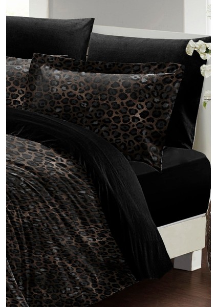 Çift Kişilik Sık Dokuma Pamuk Saten 3D Özel Tasarım Leopar Print Nevresim Takımı modelleri