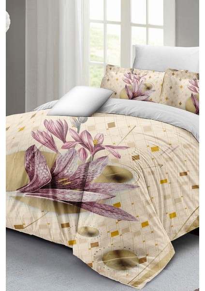 Çift Kişilik Özel Dokuma Pamuk Saten Lily Nevresim Takımı modelleri