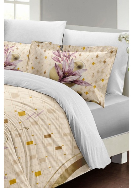 Çift Kişilik Özel Dokuma Pamuk Saten Lily Nevresim Takımı fırsatları