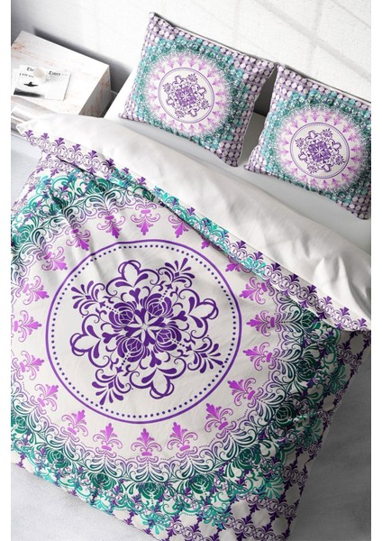 Çift Kişilik Sık Dokuma Pamuk Saten 3D Özel Tasarım Focus Klasik Nevresim Takımı