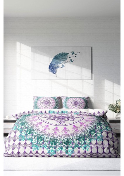 Çift Kişilik Sık Dokuma Pamuk Saten 3D Özel Tasarım Focus Klasik Nevresim Takımı modelleri