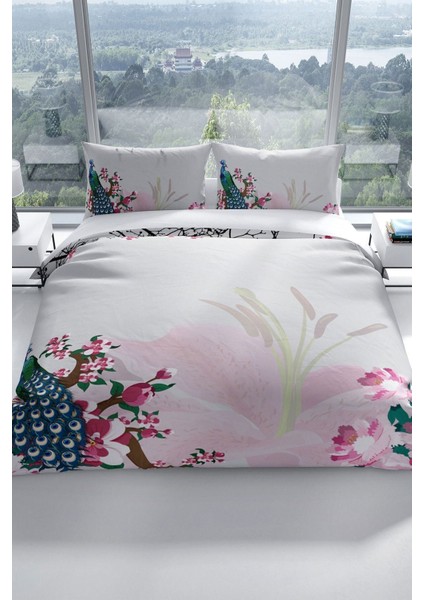 Peacock 3D Pamuk Saten Çift Kişilik Nevresim Takımı fiyatları