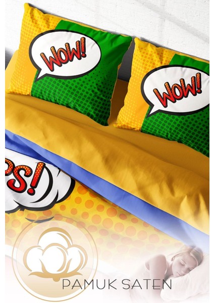 Çift Kişilik Sık Dokuma Pamuk Saten 3D Özel Tasarım Ooops Lips Nevresim Takımı fırsatları