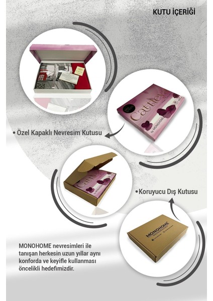 Çift Kişilik Sık Dokuma Pamuk Saten 3D Özel Tasarım White & Red Nevresim Takımı