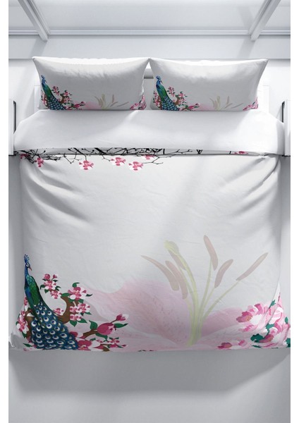 Peacock 3D Pamuk Saten Çift Kişilik Nevresim Takımı modelleri