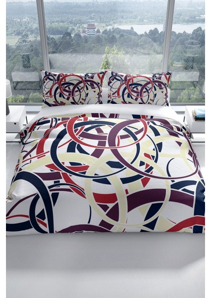 Rings 3D Pamuk Saten Çift Kişilik Nevresim Seti Nevresim Takımı fiyatları