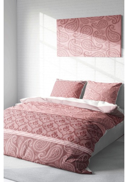 Doğal Pamuk Çift Kişilik 3D Digital Pink Simurg Nevresim Takımı fiyatları