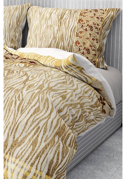 Pamuk Saten Lastikli Çarşaf Deluxe Çift Kişilik 3D Zebra Nevresim Takımı fırsatları