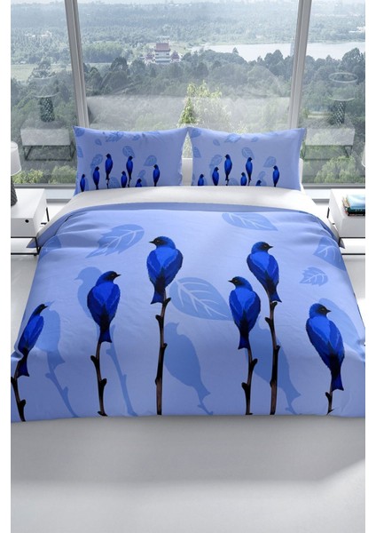 Bluebird 3D Pamuk Saten Çift Kişilik Nevresim Takımı fiyatları