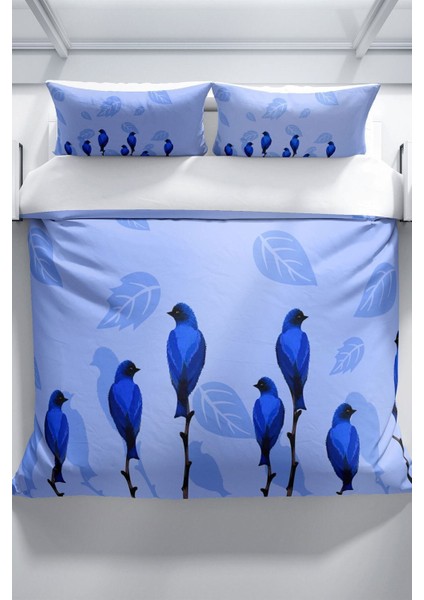 Bluebird 3D Pamuk Saten Çift Kişilik Nevresim Takımı modelleri