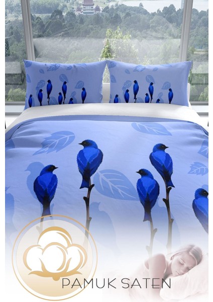 Bluebird 3D Pamuk Saten Çift Kişilik Nevresim Takımı fırsatları