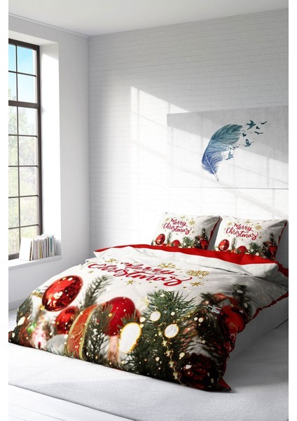 Çift Kişilik Sık Dokuma Pamuk Saten 3D Özel Tasarım Ny Noel Nevresim Takımı fiyatları