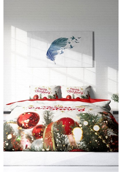 Çift Kişilik Sık Dokuma Pamuk Saten 3D Özel Tasarım Ny Noel Nevresim Takımı modelleri