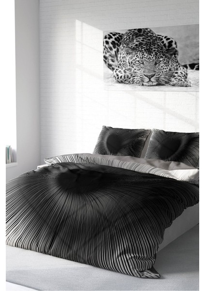 Çift Kişilik Sık Dokuma Pamuk Saten 3D Özel Tasarım Gray Wortex Nevresim Takımı fiyatları