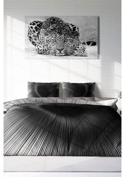 Çift Kişilik Sık Dokuma Pamuk Saten 3D Özel Tasarım Gray Wortex Nevresim Takımı modelleri