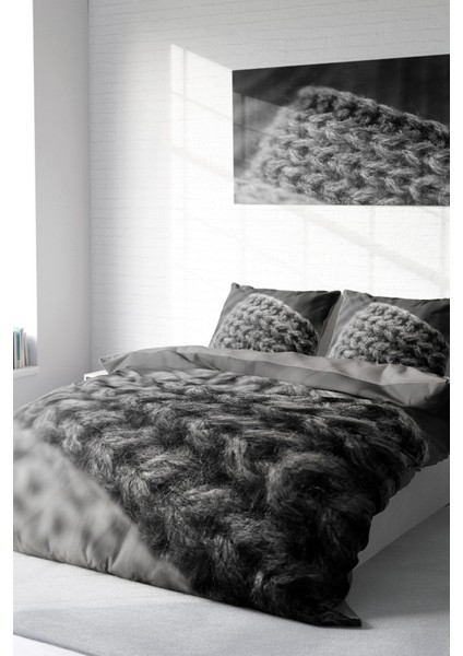 Doğal Pamuk Çift Kişilik 3D Digital Örgü2 Nevresim Takımı fiyatları