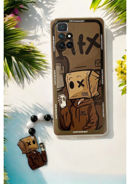 Spoyi Xiaomi Redmi 10 2022 Cartoon Boy Tasarımlı Charmlı Telefon Kılıfı